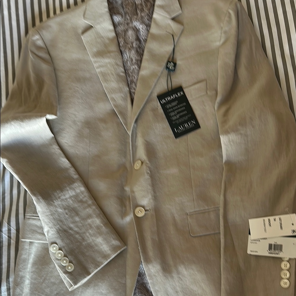 Ralph Lauren Cream Sport Coat with Notched Lapel